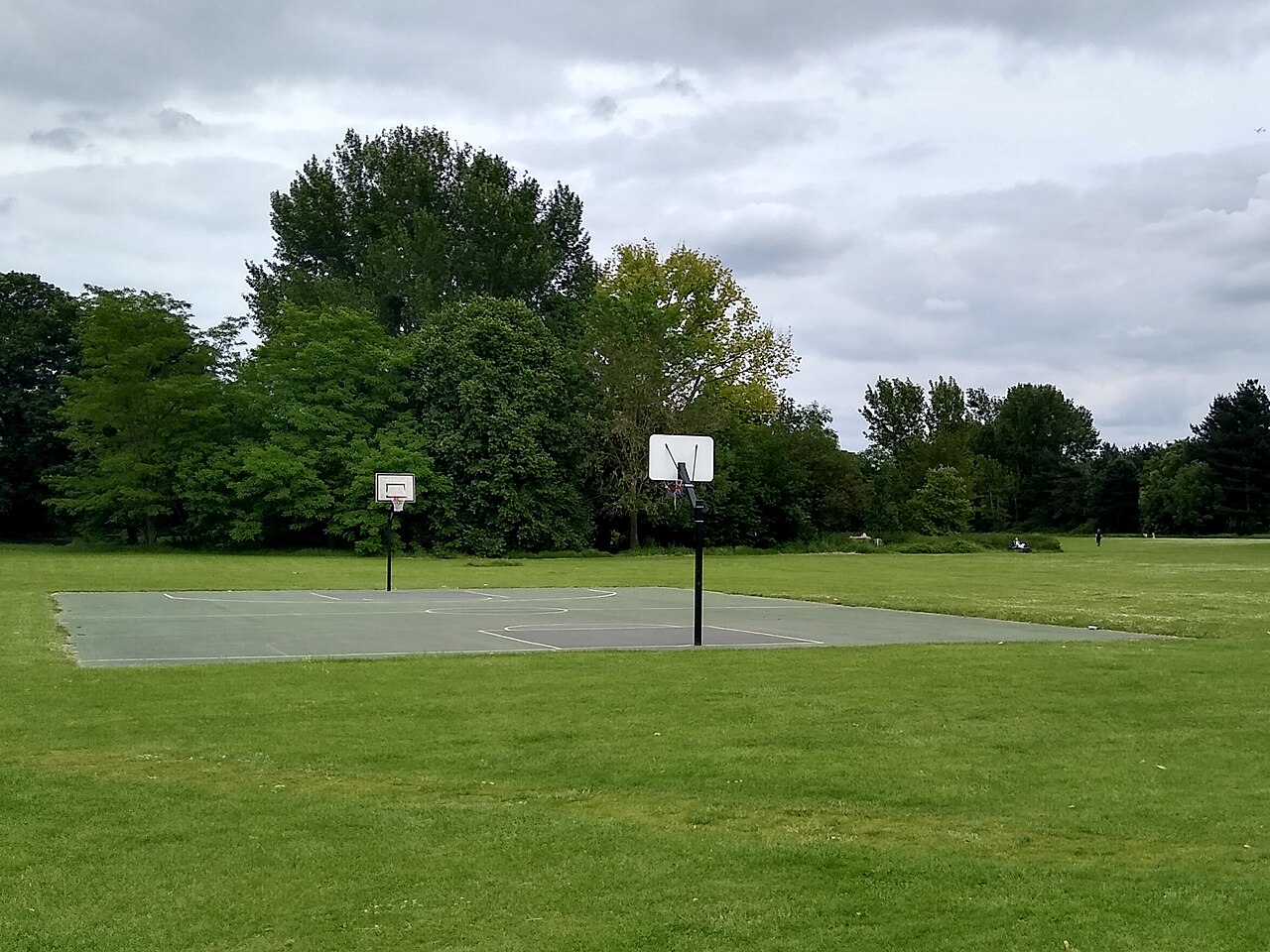 Outdoor basketball court