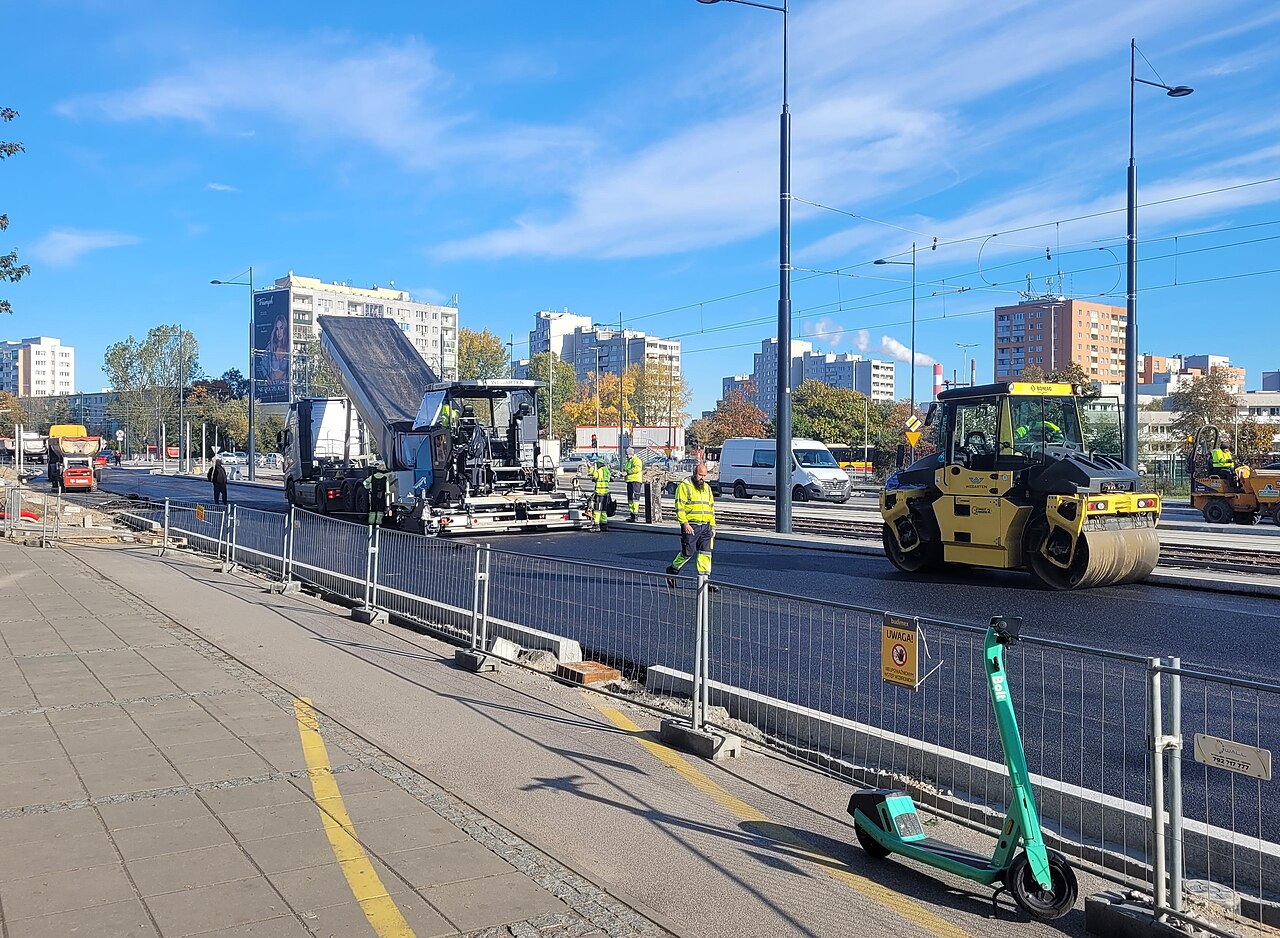 Roadworks street construction